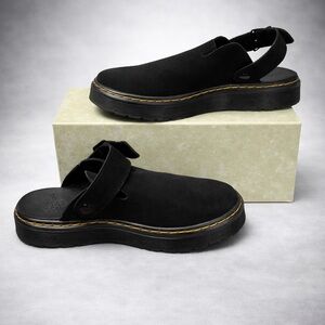 Dr. Martens Carlson Black Suede Mules